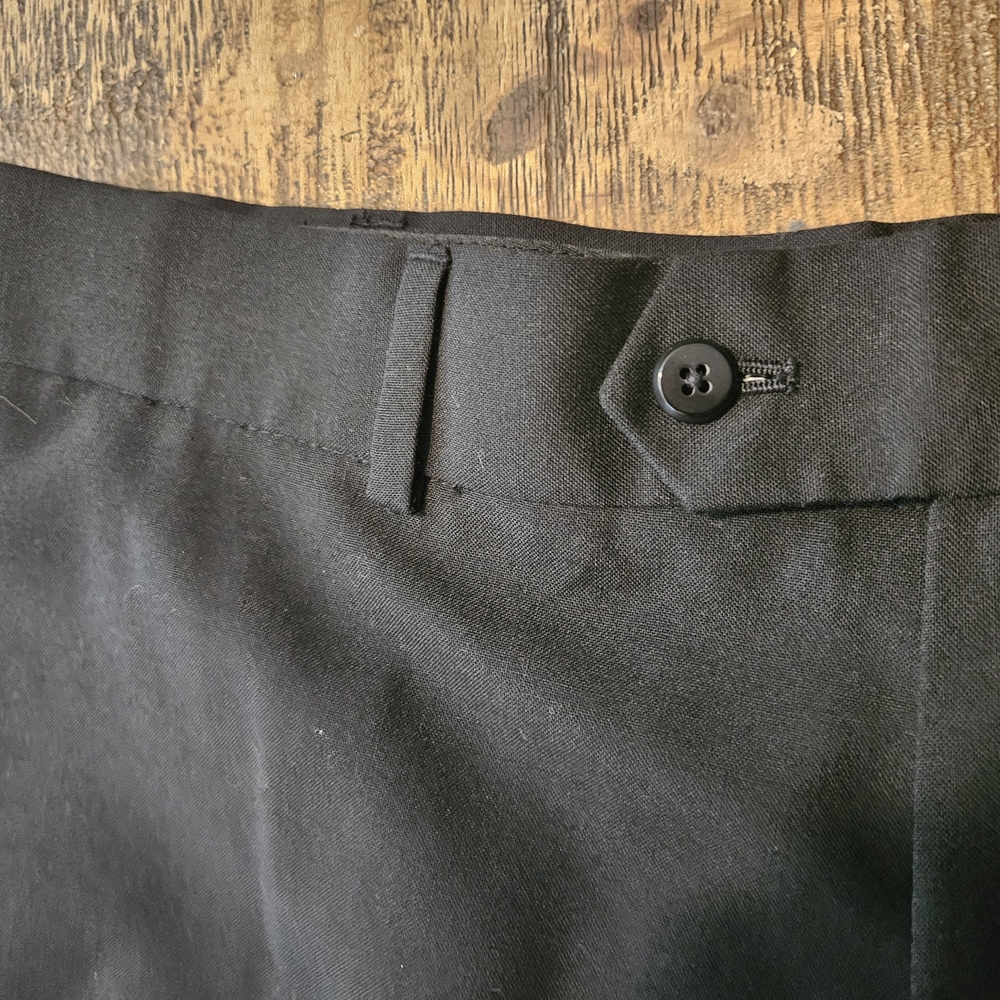 Na STAFFORD performance mens Dress Pants SIZE 38x34 COLOR BLACK POLYESTER/WOOL - Picture 4 of 10